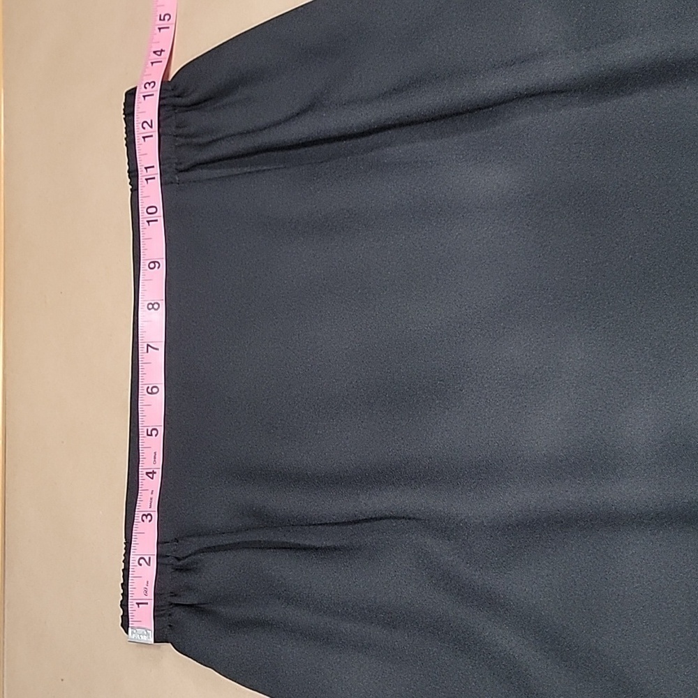 Criscione New York Size S Black Vintage Pencil Skirt Pleated Side Waist, Lined - Picture 5 of 10